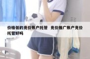 价格低的竞价账户托管  竞价推广账户竞价托管好吗