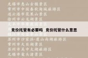 竞价托管有必要吗  竞价托管什么意思