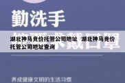 湖北神马竞价托管公司地址  湖北神马竞价托管公司地址查询