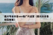 嘉兴专业抖音seo推广代运营（嘉兴抖音基地在哪里）