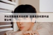 河北百度搜索竞价托管  百度竞价托管代运营公司