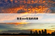 包含aso引流的词条