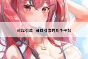 可以引流  可以引流的几个平台