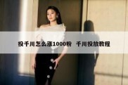 投千川怎么涨1000粉  千川投放教程