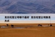 竞价托管公司哪个最好  竞价托管公司联系方式