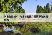 淘宝智能推广  淘宝智能推广需要添加关键词吗