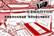 贵州省竞价托管运营  竞价托管公司联系方式