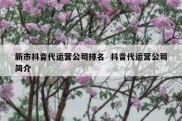 新市抖音代运营公司排名  抖音代运营公司简介