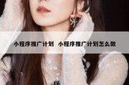 小程序推广计划  小程序推广计划怎么做