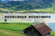 竞价托管公司排名表  竞价托管公司操作流程