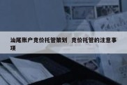 汕尾账户竞价托管策划  竞价托管的注意事项