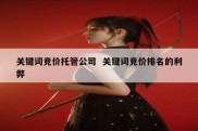 关键词竞价托管公司  关键词竞价排名的利弊