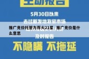 推广竞价托管力荐火21星  推广竞价是什么意思
