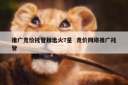 推广竞价托管推选火7星  竞价网络推广托管