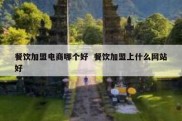餐饮加盟电商哪个好  餐饮加盟上什么网站好