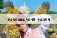 罗湖具有价值的竞价托管  罗湖交易网
