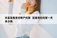 许昌百度竞价账户托管  百度竞价托管一月多少钱