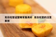 竞价托管运营哪家服务好  竞价托管的注意事项