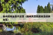 扬州招商加盟代运营（扬州天然乳胶床垫招商加盟）