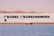 广告公司成立  广告公司成立的宏观环境分析