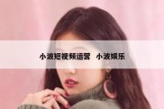 小波短视频运营  小波娱乐