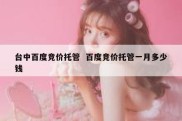 台中百度竞价托管  百度竞价托管一月多少钱