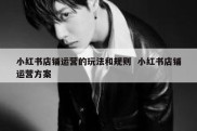 小红书店铺运营的玩法和规则  小红书店铺运营方案