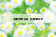 哥短视频运营  短视屏运营