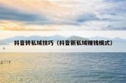 抖音转私域技巧（抖音新私域赚钱模式）