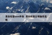 竞价托管sem外包  竞价托管公司操作流程