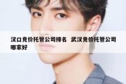 汉口竞价托管公司排名  武汉竞价托管公司哪家好