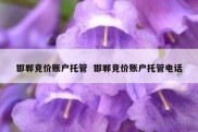 邯郸竞价账户托管  邯郸竞价账户托管电话