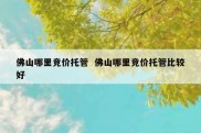 佛山哪里竞价托管  佛山哪里竞价托管比较好