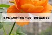 餐饮招商加盟短视频代运营（餐饮招商加盟）