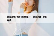 sem竞价推广网络推广  sem推广竞价方式