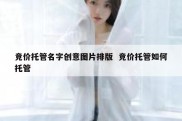 竞价托管名字创意图片排版  竞价托管如何托管