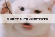 公司推广广告  广告公司推广宣传文案