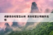 成都竞价托管怎么样  竞价托管公司操作流程