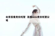 北京百度竞价托管  百度sem竞价托管公司