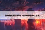 创业粉的引流技巧（创业粉是什么意思）