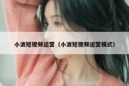 小波短视频运营（小波短视频运营模式）
