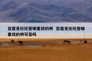 百度竞价托管哪里找的啊  百度竞价托管哪里找的啊可靠吗