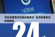 河北百度竞价托管价格多少  云浮百度竞价托管团队