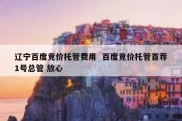 辽宁百度竞价托管费用  百度竞价托管首荐1号总管 放心
