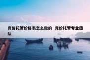 竞价托管价格表怎么做的  竞价托管专业团队