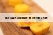 徐州抖音代运营哪家好做（徐州抖音招聘）