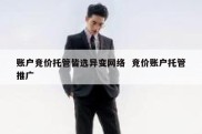 账户竞价托管皆选异变网络  竞价账户托管推广