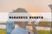 黑谷美业拓客引流  黑谷拓客方案