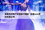 百度竞价账户托管是干嘛的  百度sem竞价托管公司