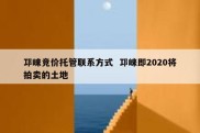 邛崃竞价托管联系方式  邛崃即2020将拍卖的土地